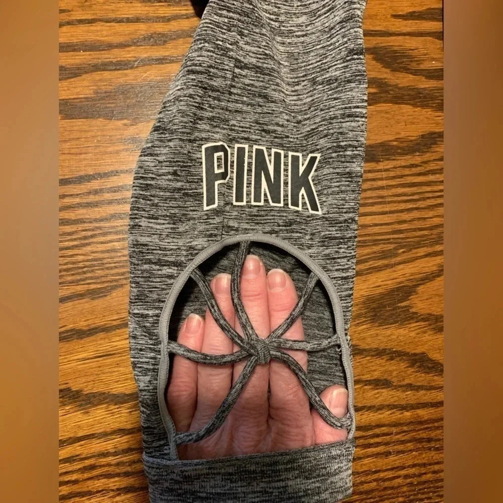 VICTORIA SECRET PINK GRAY ULTIMATE SEAMLESS ANKLE LEGGINGS - md - Picture 3 of 4